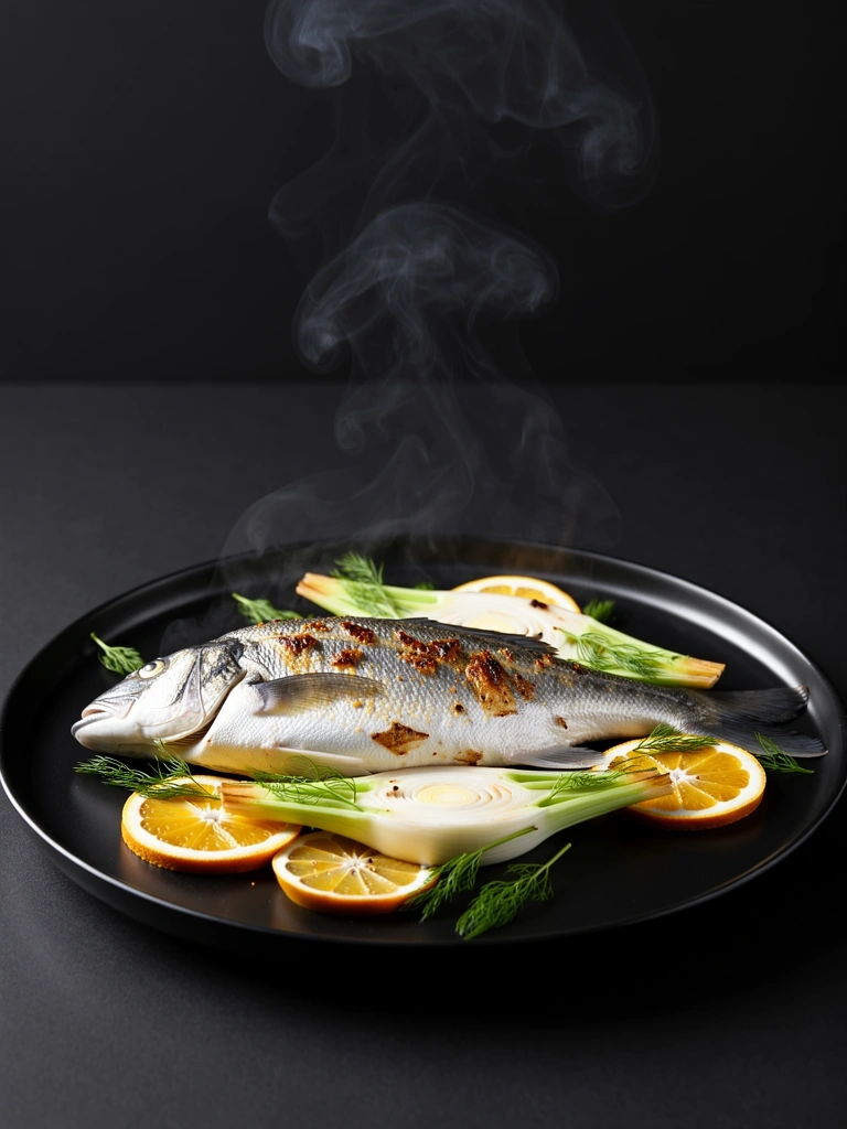 Gebackener Wolfsbarsch mit Fenchel
